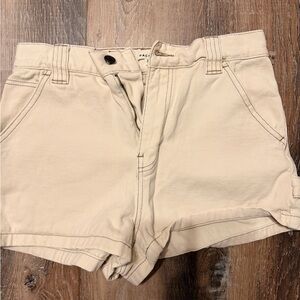 PacSun High Waist Cream Shorts